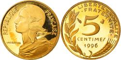 World Coins - Coin, France, Marianne, 5 Centimes, 1996, Paris, Proof,