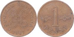 World Coins - Coin, Finland, Penni, 1967
