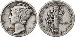 Us Coins - United States, Dime, Mercury Dime, 1941, Philadelphia, Silver, , KM:140