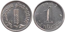World Coins - Coin, France, Épi, Centime, 1969, Paris, , Stainless Steel, Gadoury:91