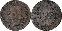 World Coins - France, Louis XIII, Double Tournois, 1642, Copper, , Gadoury:12