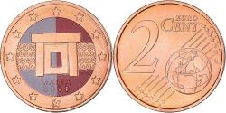 World Coins - Malta, 2 Euro Cent, 2008, Paris, Colourized, , Copper Plated Steel, KM:126