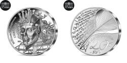 World Coins - France, 20 Euro, 2022, L'ART ET LA PLUME - WILLIAM SHAKESPEARE,