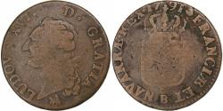World Coins - France, Louis XVI, Sol, 1791, Rouen, Copper, , Gadoury:350