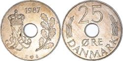 World Coins - Coin, Denmark, 25 Öre, 1987