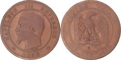 World Coins - Coin, France, Napoleon III, 10 Centimes, 1855, Rouen, ancre, , Bronze