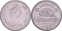 World Coins - Canada, Elizabeth II, 5 Cents, 1983, Royal Canadian Mint, Copper-nickel