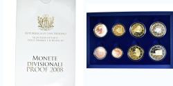 World Coins - San Marino, 1 Cent to 2 Euro, euro set, 2008, Rome,
