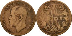 World Coins - Coin, Italy, Vittorio Emanuele II, 10 Centesimi, 1867, Naples,