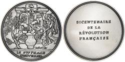World Coins - France, Medal, Révolution Française, Le Suffrage Universelle, History, 1988