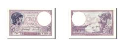 World Coins - Banknote, France, 5 Francs, 5 F 1917-1940 ''Violet'', 1918, 1918-03-11, UNC(63)