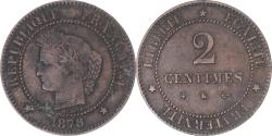 World Coins - Coin, France, Cérès, 2 Centimes, 1878, Bordeaux, , Bronze, KM:827.2
