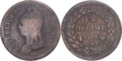 World Coins - Coin, France, Dupré, Decime, AN 8, Paris, , Copper, Gadoury:187a