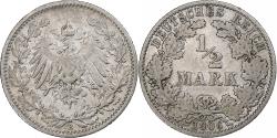World Coins - GERMANY - EMPIRE, 1/2 Mark, 1906, Muldenhütten, Silver, , KM:17