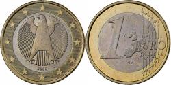World Coins - Germany, 1 Euro, 2002, Hambourg, Bi-Metallic,
