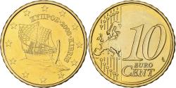 World Coins - Cyprus, 10 Euro Cent, 2008, BU, , Nordic gold, KM:81