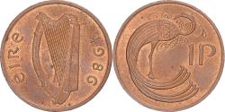 World Coins - Coin, Ireland, Penny, 1986