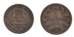 World Coins - Coin, German States, NASSAU, Adolph, Kreuzer, 1861, Wiesbaden, , Copper