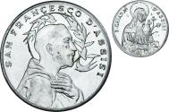 World Coins - France, Medal, San francisco d'Assisi, Religions & beliefs, , Silver