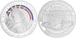 World Coins - France, Medal, Les Fleurons Français, La Statue de la Liberté, Silver