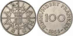 World Coins - SAARLAND, 100 Franken, 1955, Paris, Copper-nickel, , KM:4