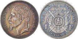 World Coins - Coin, France, Napoleon III, Franc, 1867, Paris, , Silver, KM:806.1
