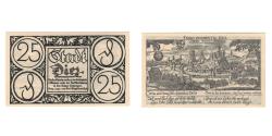 World Coins - Banknote, Germany, Diez Stadt, 25 Pfennig, village, 1920, AU(55-58), Mehl:D15.6