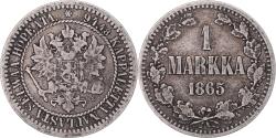 World Coins - Coin, Finland, Alexander II, Markka, 1865, Helsinki, , Silver, KM:3.1