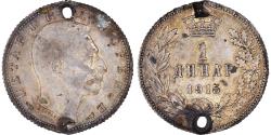 World Coins - Coin, Serbia, Peter I, Dinar, 1915, Paris, Holed, , Silver, KM:25.3