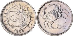 World Coins - Coin, Malta, 5 Cents, 1986, British Royal Mint, , Copper-nickel, KM:77