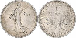 World Coins - France, Semeuse, Franc, 1901, Paris, , Silver, KM:844.1, Gadoury:467