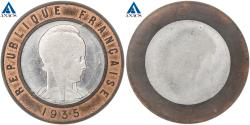 World Coins - France, 25 Francs, Epreuve par Bazor, 1935, MDP, ESSAI, Bi-Metallic, ANACS