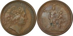 World Coins - France, Medal, Louis XIV, Camp de Compiègne, History, 1698, Mauger,