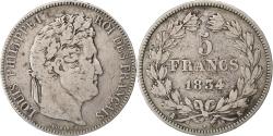 World Coins - Coin, France, Louis-Philippe, 5 Francs, 1834, Bordeaux, , Silver