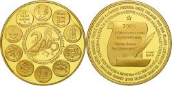 World Coins - France, Medal, la Constitution Européenne, 2005, , Gilt Bronze