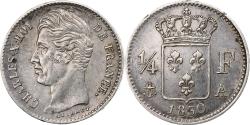World Coins - France, 1/4 Franc, Charles X, 1830, Paris, Silver, , Gadoury:353