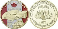 World Coins - France, Medal, Débarquement allié, Juno Beach, 2013, Iron, Colorized and gilded