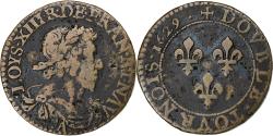 World Coins - France, Louis XIII, Double Tournois, 1629, Paris, Copper, , CGKL:398G