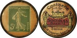 World Coins - Coin, France, Confiserie Socobas Biarritz, 5 Centimes, Timbre-Monnaie