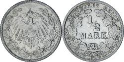 World Coins - Germany, 1/2 Mark, 1906