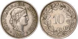 World Coins - Switzerland, 10 Rappen, 1967, Bern, Copper-nickel, , KM:27
