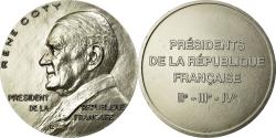 World Coins - France, Medal, Les Présidents de la République, René Coty, Politics, Society