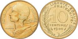 World Coins - Coin, France, Marianne, 10 Centimes, 1980, Paris, série FDC,