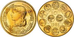World Coins - France, Medal, Ecu Europa, Marianne, Politics, 1988, Rodier, , Bronze