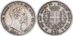 World Coins - Kingdom of Sardinia, Vittorio Emanuele II, 50 Centesimi, 1860, Milan, Silver