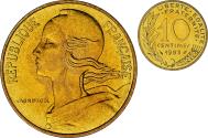 World Coins - Coin, France, Marianne, 10 Centimes, 1983, Monnaie de Paris, série FDC
