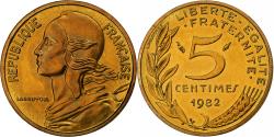 World Coins - France, 5 Centimes, Marianne, 1982, Monnaie de Paris, série FDC