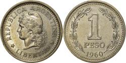 World Coins - Coin, Argentina, Peso, 1960, , Nickel Clad Steel, KM:57