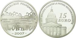 World Coins - France, 15 Euro, Le Panthéon, 2007, BE, , Silver, KM:A1450