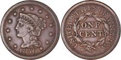 Us Coins - Coin, United States, Braided Hair Cent, Cent, 1850, U.S. Mint, Philadelphia